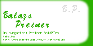 balazs preiner business card